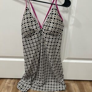 RAJ Swimwear Swim Dress Womens Large Halter Patterned Adjustable Straps Beach